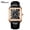 Rose Shell Black Face Black Belt - Art Body, variant on Men's Square Quartz Alloy Belt Watch