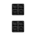 thumbnail image 3 of Matsuzay Gentleman Ice Cube Silicone Mold Self-Assembly Baking Desktop Fondant Mould Non-Stick Cooking Beard Tray Jelly Ornament Negro 2Conjunto, 3 of 6
