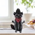 thumbnail image 4 of Raccoon Figurine Funny Lifelike Decorative Wild Animal Statue Ornament For Desk Bookshelf Mantelpiece, Realistic Molded Textures And Painted, Sturdy Construction, 4 of 9
