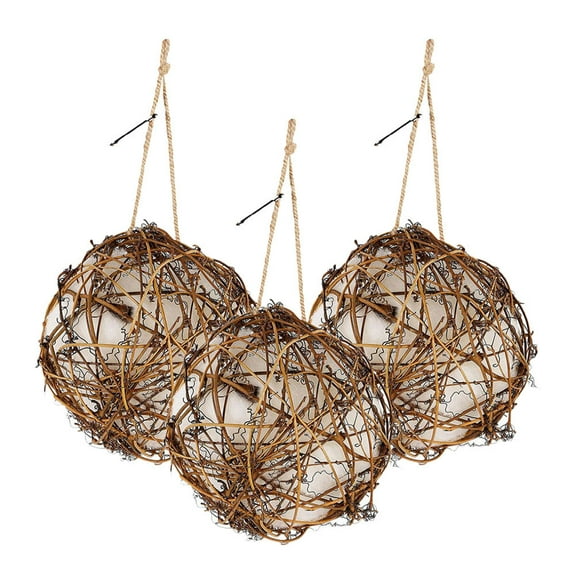 EXHUMKY Nesting Material For Birds Cotton Spherical 3Pcs 3.9In