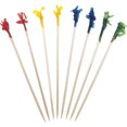 thumbnail image 5 of Palillos de madera duraderos para alimentos con volantes de colores variados, palillos de madera suaves y ecológicos de 2,5 pulgadas de largo, palillos decorativos para cócteles para sándwiches,, 5 of 5