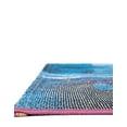 thumbnail image 2 of Unique Loom Outdoor Modern Collection Area Rug - Glide (2' x 8' Runner Multi/Blue), 2 of 9