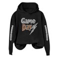 thumbnail image 6 of Moxiu Womens Oversized Hoodie Fleece Rugby Graphic Hoodie Y2K Pullover Sweater Game Day Hooded Sweatshirts with Pockets 2025 Black,XXL, 6 of 7