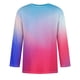 thumbnail image 3 of Men's Solid Color Round Neck Three Quarter Sleeve Top T-shirt L, 3 of 4