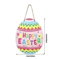 thumbnail image 3 of RYRDWP Clearance Easter Egg Hanging Decoration – ‘Happy Easter’ Sign with Colorful Patterns – Door Frame & Home Decor Accent, 3 of 4