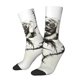 thumbnail image 1 of Balery Black And White Rose Calcetas Largas con Estampado para Hombre y Mujer – Suaves y Transpirables, Talla Única (US 5-11), 1 of 6