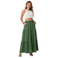 thumbnail image 5 of Boho Long Skirts for Women High Waist Flowy Tiered Maxi Skirt with Pocket Casual Basic Weekend Skirt Spring Summer 2026 Beach Vacation Outfits, 5 of 7