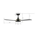 thumbnail image 5 of Smaair 52" Black and Gold Ceiling Fan with Remote and Light 10 Speeds Silent DC Motor, 5 of 8