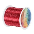thumbnail image 1 of Alambre de joyería de 0.4 mm, calibre 26, 328 pies de alambre de manualidades de cobre para hacer joyas/plantar/tejer/manualidades DIY, alambres de metal suave [100M, rojo], 1 of 7