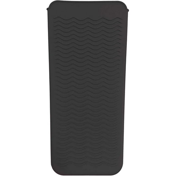 Heat Resistant Silicone Mat Bag Storage Bag Travel Case for Straighteners Curling Iron (Black)