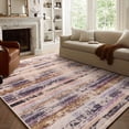 thumbnail image 3 of GUUCHA 5'x8'Area Rugs Abstract Washable Rug for Living Room Bedroom Non-Slip Carpet,Gray Purple, 3 of 8
