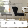 thumbnail image 6 of Tina's Home Swivel Vanity Chair with Gold Legs for Home Office, Adjustable Height Rolling Desk Chair for Home Office Vanity Black, 6 of 12