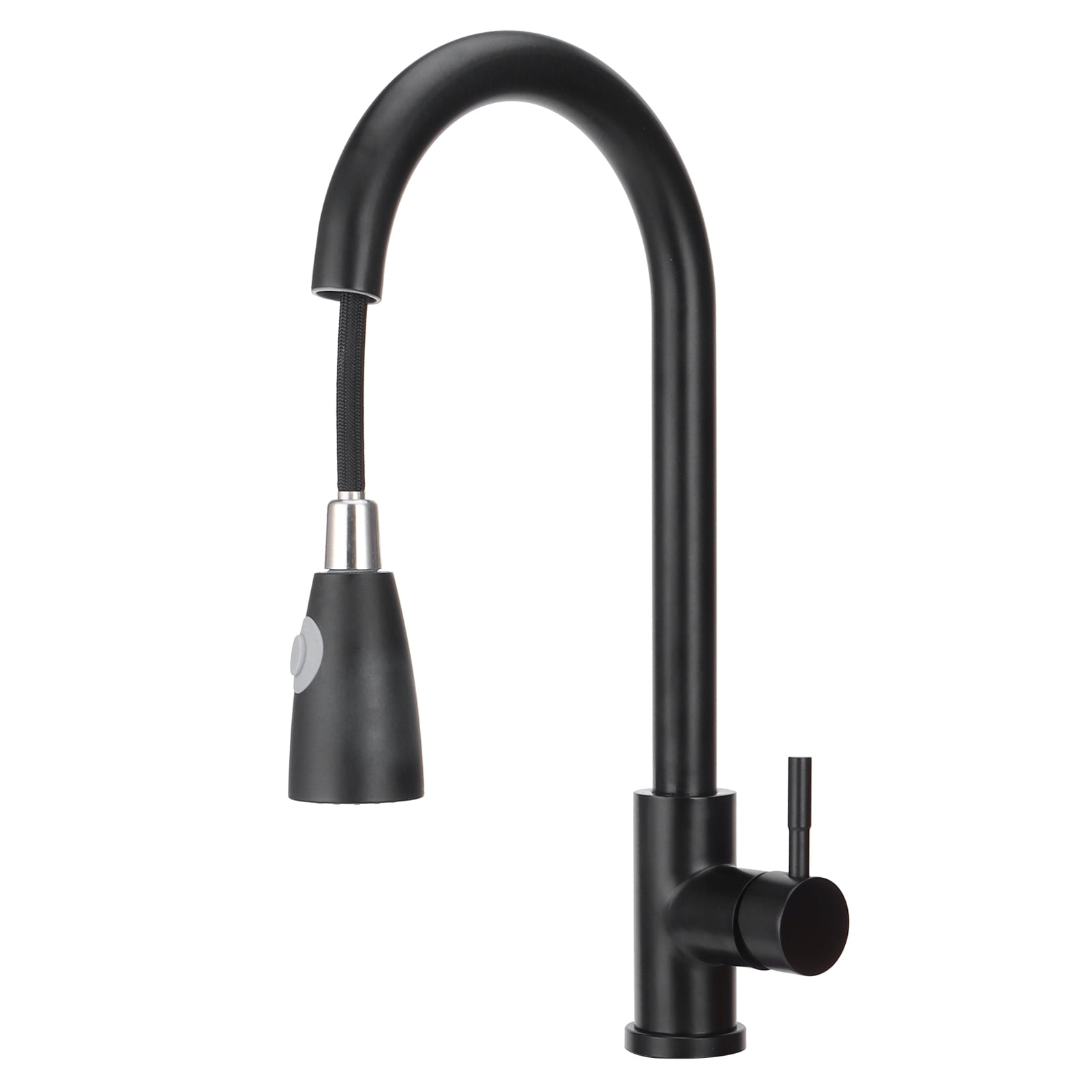 Sink Faucet, Black Kitchen Sink Faucet Telescopic Sink Faucet Mixer Water Tap Stainless Steel