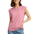 thumbnail image 5 of Axiiglly Plus Size Blouses for Women, Short Sleeves Solid Color Crew Neck Lightweight Summer Outdoor Tops, S-3XL, 5 of 10