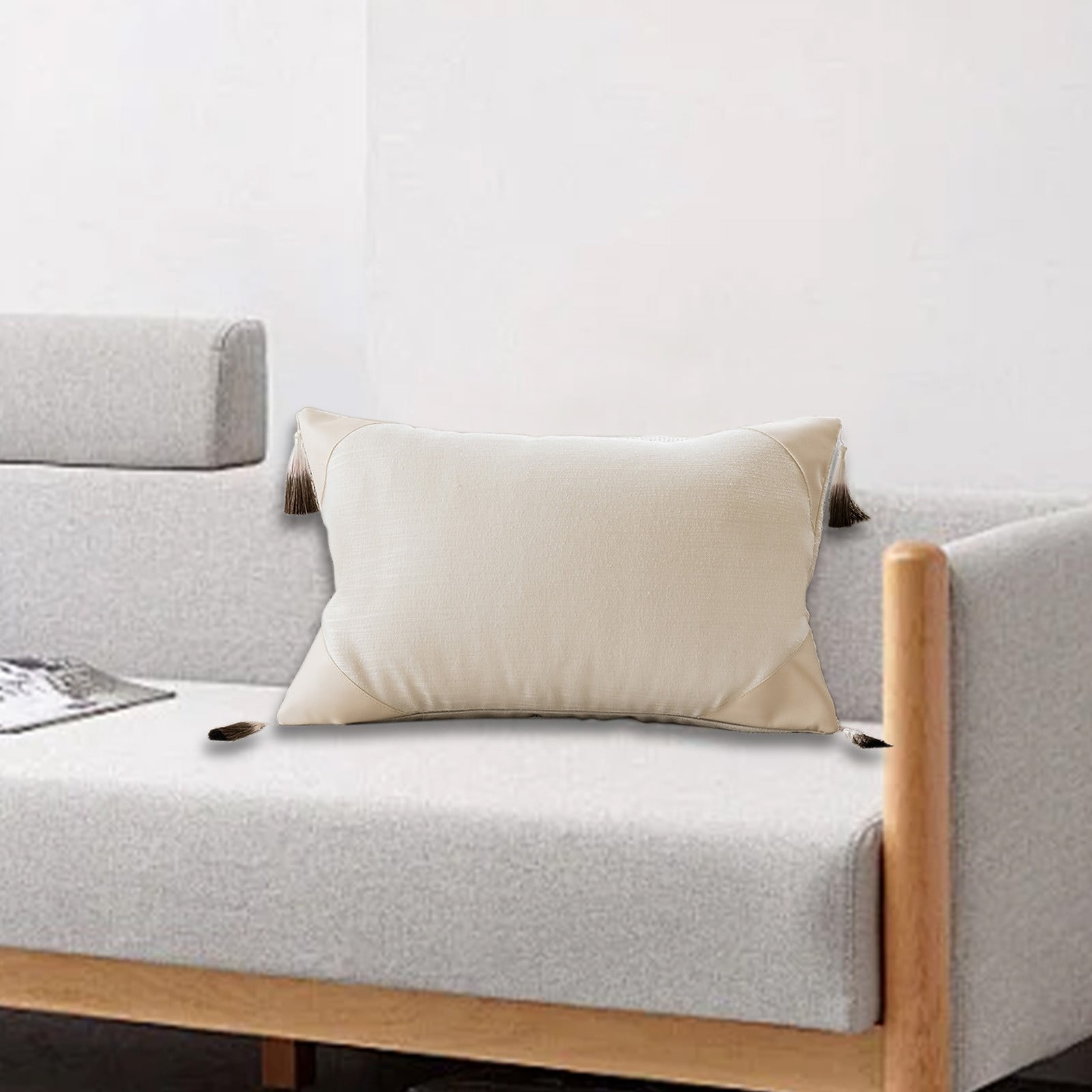 Sofa Cushion Pillow Decorative Throw Pillow for Living Room Bed Back Support | Lumbar Support Cushion for Sofa Bed Couch | Soft Rectangular Pillow with Removable Cover for Home Bedroom Window Bench