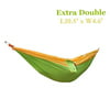 WEANAS Extra Size Parachute Nylon Lightweight Portable Double Deluxe Outfitters Hammock, Ideal For Camping, Hiking, Backpacking, Kayaking & Travel, Garden (Yellow Green)