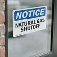thumbnail image 3 of (2 Pack) Natural Gas Shutoff OSHA Notice Sign 18 Inch X 12 Inch Vinyl Label Decal Sticker Weather Resistant, UV Protected for Workplace, Business, and Construction Site, Made in the USA, 3 of 6