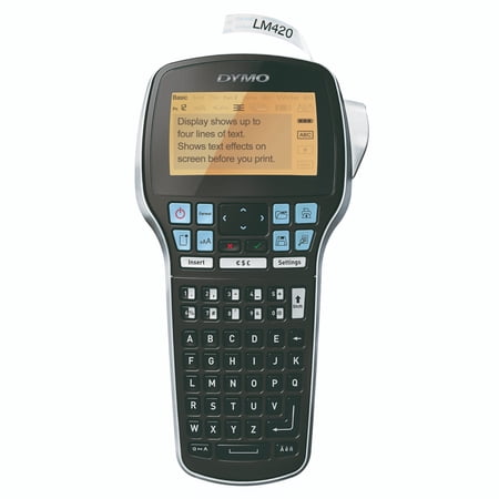 DYMO Label Maker with Adapter | LabelManager 420P High-Performance Label Maker, Rechargeable, PC and Mac Connectivity, Bright Backlit Display, Easy-to-Use, Portable, For Home & Office Organization