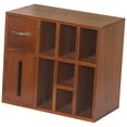 thumbnail image 4 of Caja de almacenamiento del compartimento del gabinete de almacenamiento de madera con la caja del escritorio del escritorio Organizador de escritorio, 4 of 8