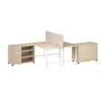thumbnail image 2 of Hustle 2 Person Desk with Mobile Storage in Natural Elm - Engineered Wood, 2 of 9
