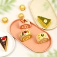 thumbnail image 6 of Oval Serving Tray, Reusable Durable Plastic Tray Food Tray, Serving Platters and Trays for Home Party Livingroom Tabletop Restaurant Entertaining Appetizer Snack Dessert, 1Pc(Beige,9.4x5"), 6 of 8