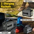 thumbnail image 6 of 16000mAh/59200mWh Emergency Radio with Bluetooth 5.3-Hand Crank Weather Radio with Battery Powered and Fast Charging, NOAA/AM/FM Portable Solar Radio with SOS Alert Flashlight, Outdoor Survival Gear, 6 of 8