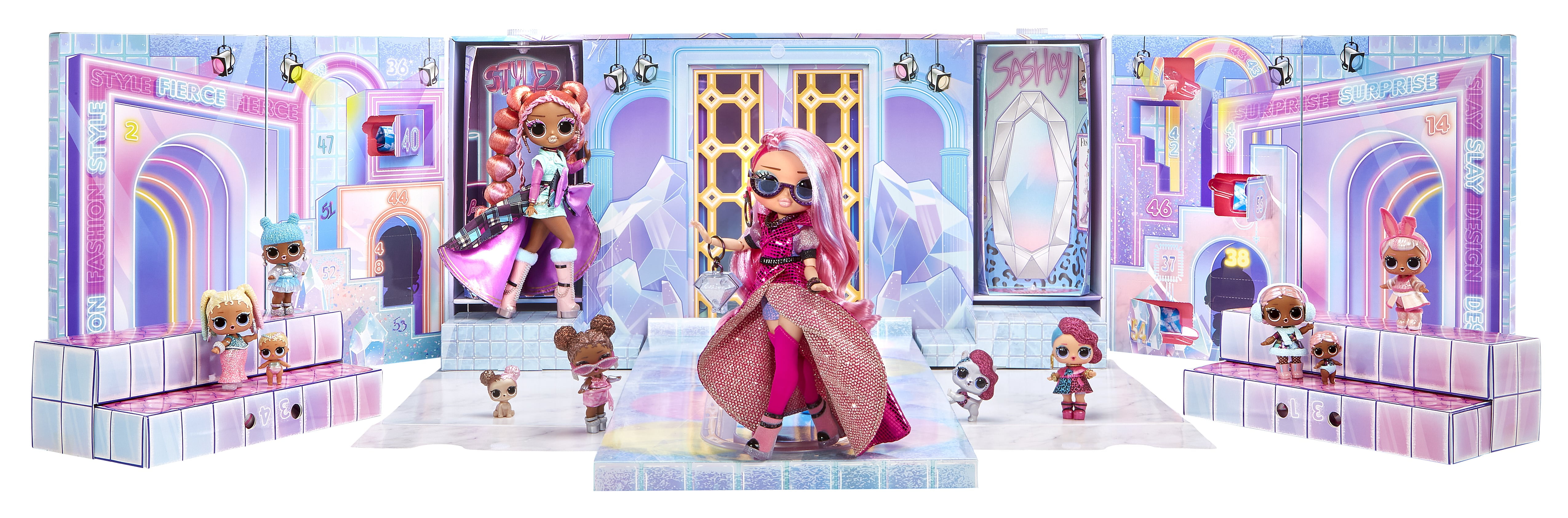LOL Surprise Fashion Show Mega Runway- Runway Playset with 80 Surprises, 1500+ Mix & Match Looks, Fashion Dolls, Collectible Dolls, Runway Set, Fashion Toy Girls Ages 4 and Up