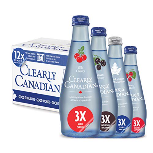 Clearly Canadian Variety Pack Sparkling Spring Water Beverage, Natural