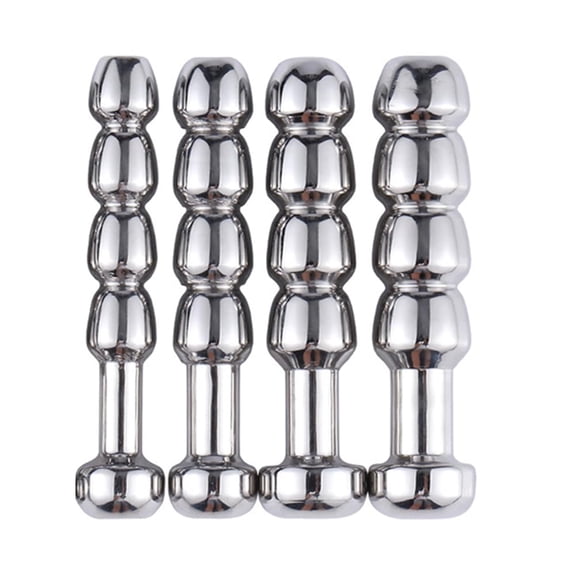 4 Pack of Urethral Tubes, Stainless Steel Hollow Uretrhal Penis Plug Anal Plug Sex Toy for Advanced Users