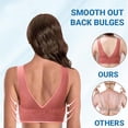 thumbnail image 6 of VISALY Backless Bra for Large Breasts, Plus Size Seamless Backless, Backless Tops for Women with Built In Bra Plus Size Strapless Bras super gather bra wireless push-up bra, #A01 Pink,XL, 6 of 8