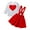Red stripe, variant on Younger Tree Toddler Baby Girl Valentine's Day Clothes Outfit Long Sleeve Dot Heart Shirt Top Suspender Strap Red Skirts Set for 2-3T