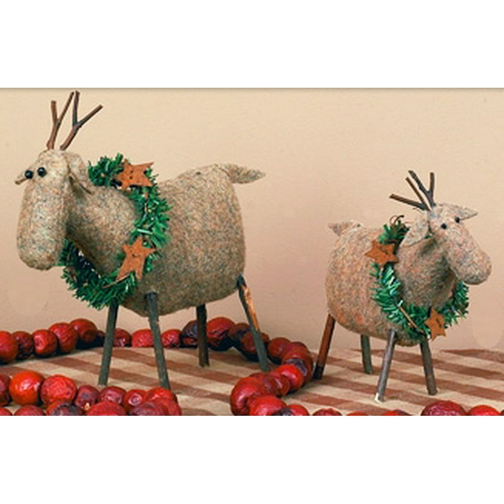 Primitive Reindeer Tree Ornament