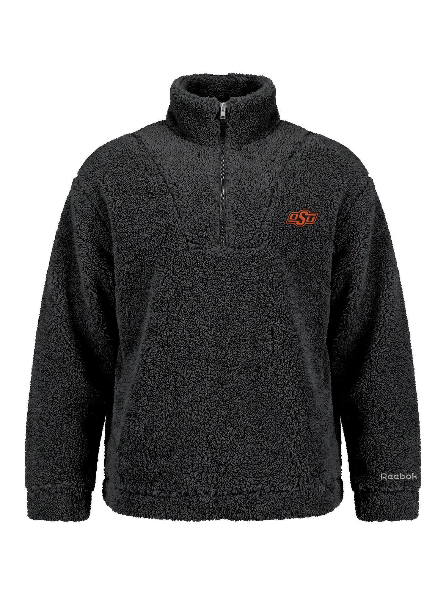 Oklahoma State Cowboys Reebok Womens Relaxed Fit Qtr Zip Sherpa Pullover
