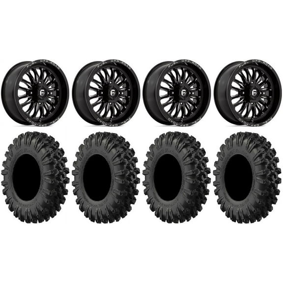 Fuel ARC 18" Wheels Black 40" MotoRavage XL Tires Can-Am Maverick X3 / Honda Pioneer 1000 / Talon
