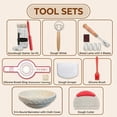 thumbnail image 2 of Complete Sourdough Starter Kit - 9" Rattan Banneton Basket, 24oz Glass Fermentation Jar with Thermometer, Full Bread Baking Tool Set for Beginners, 2 of 8