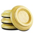 thumbnail image 1 of Almohadillas de madera para piano, cojines antideslizantes y protectores de suelo, diseño elegante en tonos naturales, incluye 4 piezas., 1 of 6