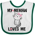 thumbnail image 3 of Inktastic My Memaw Loves Me Girls Girls Baby Bib, 3 of 4