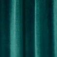 thumbnail image 6 of TOWN & COUNTRY LUXE Velour Solid Heavyweight Indoor Curtains, Light Filtering Opacity, Triple Pinch Pleat Top, Plush Velvet, 2-Pack Set, 27"x84", Teal, 6 of 11