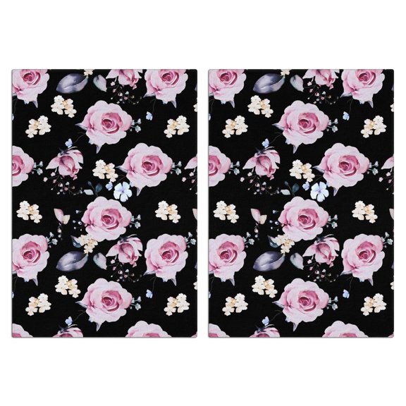 Flowers and Plants Kitchen Towels Set Of 2, Absorbent and Soft Dish Towels for Farmhouse Decor, Country Kitchen.