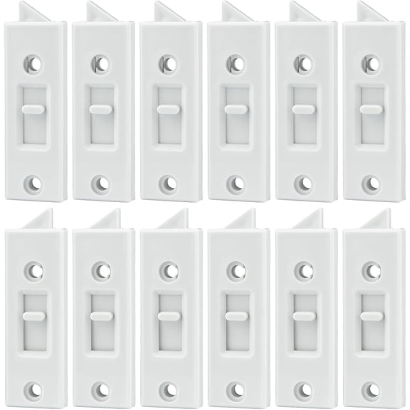 12 Pcs Window Latch Locks Spring Loaded Window Tilt Latch Replacement Part by ,Vinyl Plastic Construction,Window Parts and Hardware 2 Inch Hole Center Spacing Sliding Lock White 12 PCS