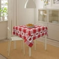 thumbnail image 7 of Valentine''s Day Tablecloth 60x60 Inch Square, Red Checkered Love Hearts Table Cloth, Valentines Tablecloths Polyester Fabric Farmhouse Decorative for Valentine Wedding Home Kitchen Dining Party, 7 of 7