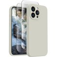thumbnail image 1 of FireNova Funda diseñada para iPhone 15 Pro, funda de silicona mejorada [protección de cámara] con [2 protectores de pantalla], forro interior de microfibra suave antiarañazos, 6,1 pulgadas, verde Calk, 1 of 4