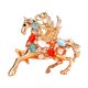 thumbnail image 1 of Llavero de caballo con brillantes diamantes de imitación incrustados, llavero decorativo de buena suerte, accesorio festivo., 1 of 8