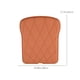 thumbnail image 3 of Cojín universal para asiento de coche | Cuero suave transpirable, impermeable y fondo antideslizante | Diseño perforado, acolchado de espuma | 17,7"x15" | Marrón/Naranja/Beige | Encaja con la, 3 of 7