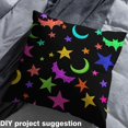 thumbnail image 2 of Homewish Kawaii Halloween Bat Fabric by the Yard 1 Yard for Boys, Colorful Stars Moon Room Decor Fabric by the Yard, Cute Cartoon Sewing Fabric, Luxury Bedroom Decor, 2 of 6