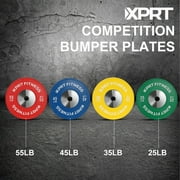 XPRT Olympic Competition Bumper Plate with Steel Core Insert, 35lb Yellow - Single