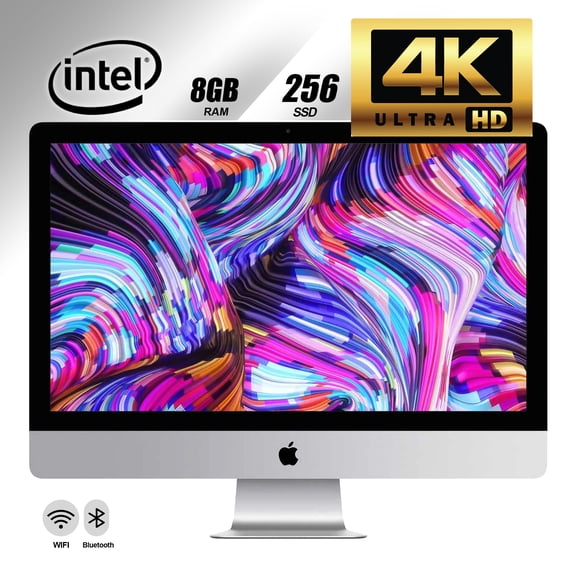 Restored Apple iMac 21.5-inch Retina 4K Display MNDY2LL/A Mid-2017 - Intel Core i5 3.0GHz, 8GB RAM, 256GB SSD - Silver(Refurbished)