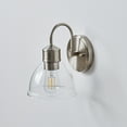 thumbnail image 4 of Better Homes & Gardens Silver 1-Light Indoor Wall Sconce, Glass Shade, LED Bulb Included, No Battery, 4 of 9