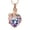 Rose/Purple, variant on Butterfly Stone Heart Urn Pendant Cremation Jewelry for Ashes Keepsake Women's Elegant Beautiful Memorial Jewelry Human Pet Memory Necklace