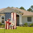 thumbnail image 2 of AMHNF American Flag With Flowers Garden Flag For Home Outdoor Garden Yard Decor 12x18 inch, 2 of 5